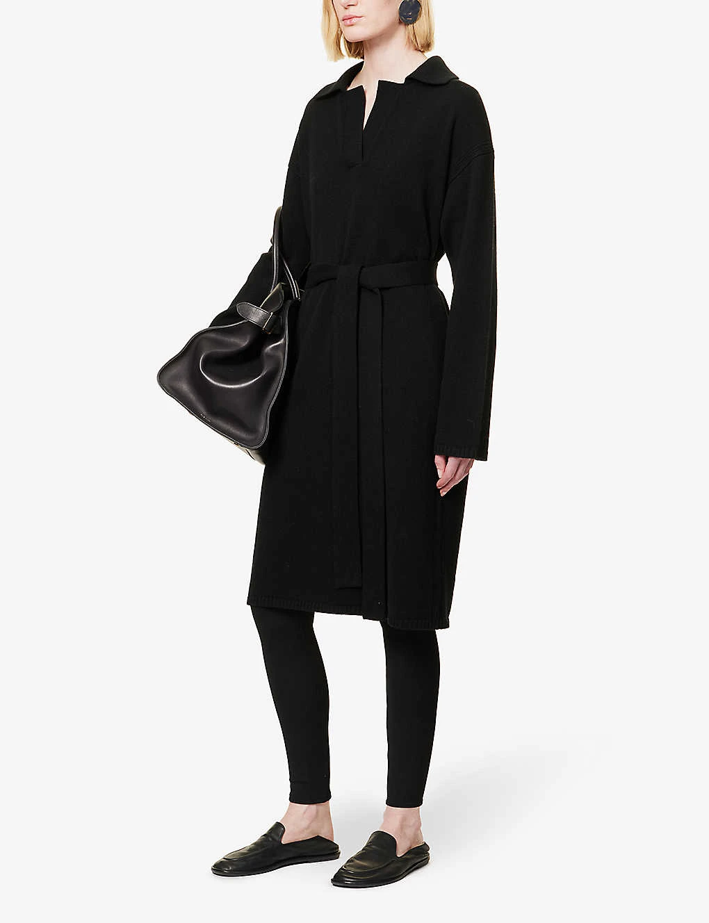 Joseph Oversized V-neck Wool Midi Dress 4 Joseph Oversized V-neck Wool Midi Dress - Image 2