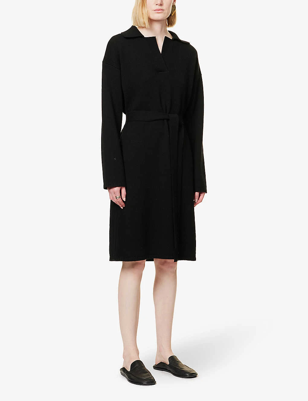 Joseph Oversized V-neck Wool Midi Dress 5 Joseph Oversized V-neck Wool Midi Dress - Image 3