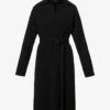 Joseph Oversized V-neck Wool Midi Dress