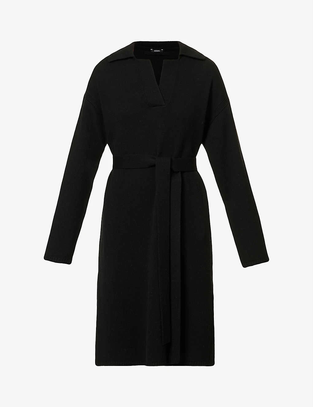 Joseph Oversized V-neck Wool Midi Dress 3 Joseph Oversized V-neck Wool Midi Dress