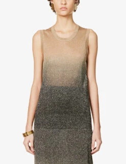 Joseph Lurex Dip-dye Knitted Vest -Ted Baker Store R04095166 LIGHTCAMEL ALT02