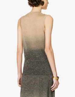Joseph Lurex Dip-dye Knitted Vest -Ted Baker Store R04095166 LIGHTCAMEL ALT03