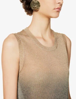 Joseph Lurex Dip-dye Knitted Vest -Ted Baker Store R04095166 LIGHTCAMEL ALT04