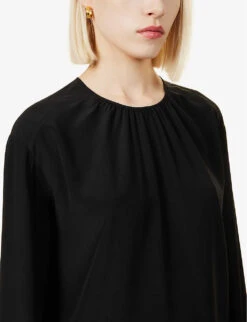 Joseph Braidwood Flared-sleeve Silk Blouse -Ted Baker Store R04095286 BLACK ALT04