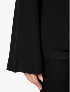 Joseph Braidwood Flared-sleeve Silk Blouse -Ted Baker Store R04095286 BLACK ALT05