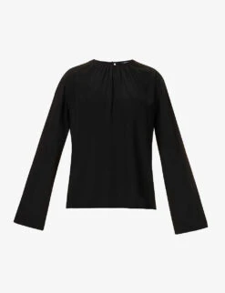 Joseph Braidwood Flared-sleeve Silk Blouse