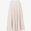 Joseph Siddons Pleated Mid-rise Linen-blend Maxi Skirt
