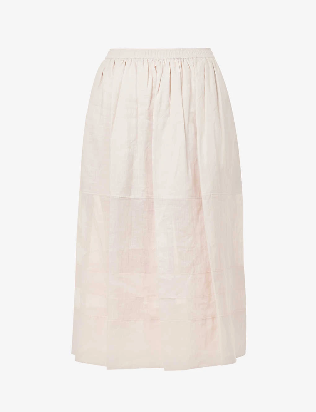 Joseph Menotti Tiered-hem Ramie Midi Skirt 3 Joseph Menotti Tiered-hem Ramie Midi Skirt