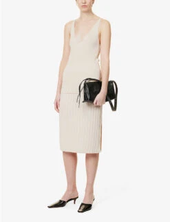 Joseph Split-hem Mid-rise Knitted Midi Skirt -Ted Baker Store R04095426 BLUSH ALT01