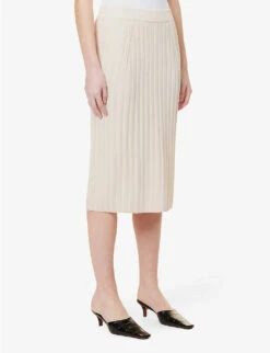 Joseph Split-hem Mid-rise Knitted Midi Skirt -Ted Baker Store R04095426 BLUSH ALT02