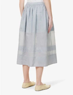 Joseph Sully Panelled Silk Midi Skirt -Ted Baker Store R04095427 DUSTYBLUE ALT03