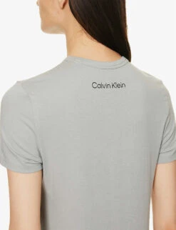 Calvin Klein 1996 Brand-patch Cotton And Recycled-cotton T-shirt 11 Calvin Klein 1996 Brand-patch Cotton And Recycled-cotton T-shirt -Ted Baker Store R04096769 GREYHEATHER ALT04