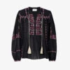 Isabel Marant Etoile Kiledia Embroidered-trim Cotton Top -Ted Baker Store R04096976 FADEDBLACK M