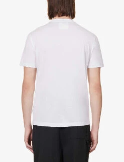 Emporio Armani Logo-print Crewneck Jersey T-shirt -Ted Baker Store R04097213 BIANCOOTTICO ALT03