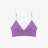 Maje Chain-strap Tweed Crop Top -Ted Baker Store R04101483 VIOLETS M