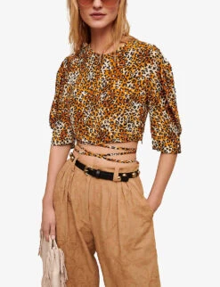 Maje Lipard Leopard-print Cotton Top 9 Maje Lipard Leopard-print Cotton Top -Ted Baker Store R04101502 IMPRIME ALT02