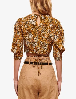 Maje Lipard Leopard-print Cotton Top 10 Maje Lipard Leopard-print Cotton Top -Ted Baker Store R04101502 IMPRIME ALT03