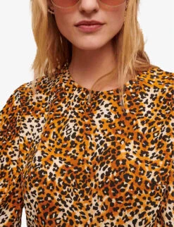 Maje Lipard Leopard-print Cotton Top 11 Maje Lipard Leopard-print Cotton Top -Ted Baker Store R04101502 IMPRIME ALT04