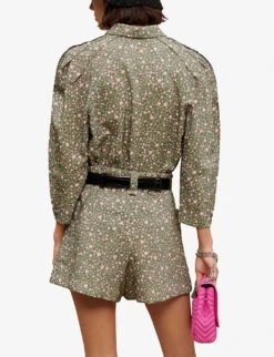 Maje Cakita Floral-print Puff-sleeved Woven Shirt -Ted Baker Store R04101537 IMPRIME ALT03