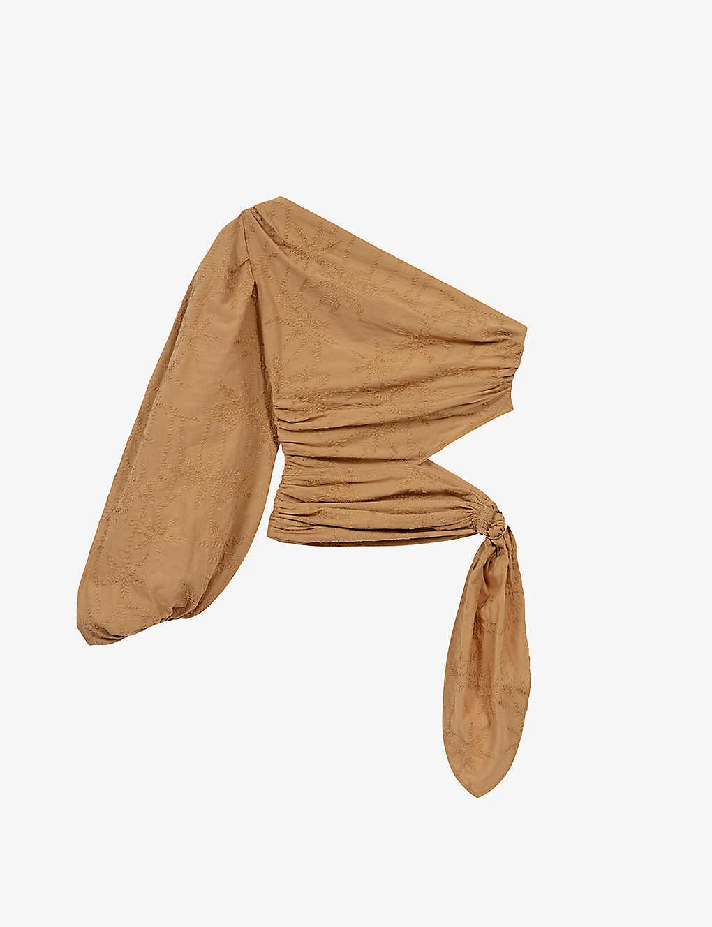 Maje Asymmetric Balloon-sleeve Cotton Top 3 Maje Asymmetric Balloon-sleeve Cotton Top