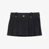 Maje Jinime Pleated Stretch-denim Mini Skirt -Ted Baker Store R04101763 NOIRGRIS M