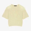 Maje Lace-weave Stretch Cotton-blend T-shirt 2 Maje Lace-weave Stretch Cotton-blend T-shirt -Ted Baker Store R04101782 VERTS M