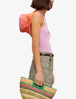 Maje Matchouli Logo-patch Ribbed Stretch-knit Top -Ted Baker Store R04101799 VIOLETS ALT02