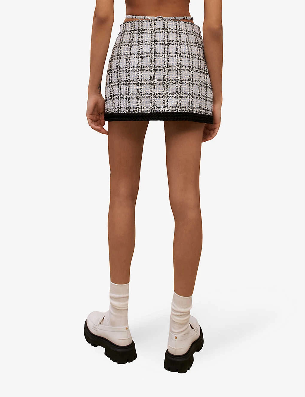Maje High-rise Waist-strap Tweed Mini Skirt 6 Maje High-rise Waist-strap Tweed Mini Skirt - Image 4