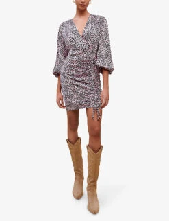 Maje Revetu Leopard-print Stretch-woven Mini Dress 8 Maje Revetu Leopard-print Stretch-woven Mini Dress -Ted Baker Store R04101855 ROSES ALT01