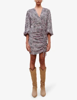 Maje Revetu Leopard-print Stretch-woven Mini Dress 9 Maje Revetu Leopard-print Stretch-woven Mini Dress -Ted Baker Store R04101855 ROSES ALT02
