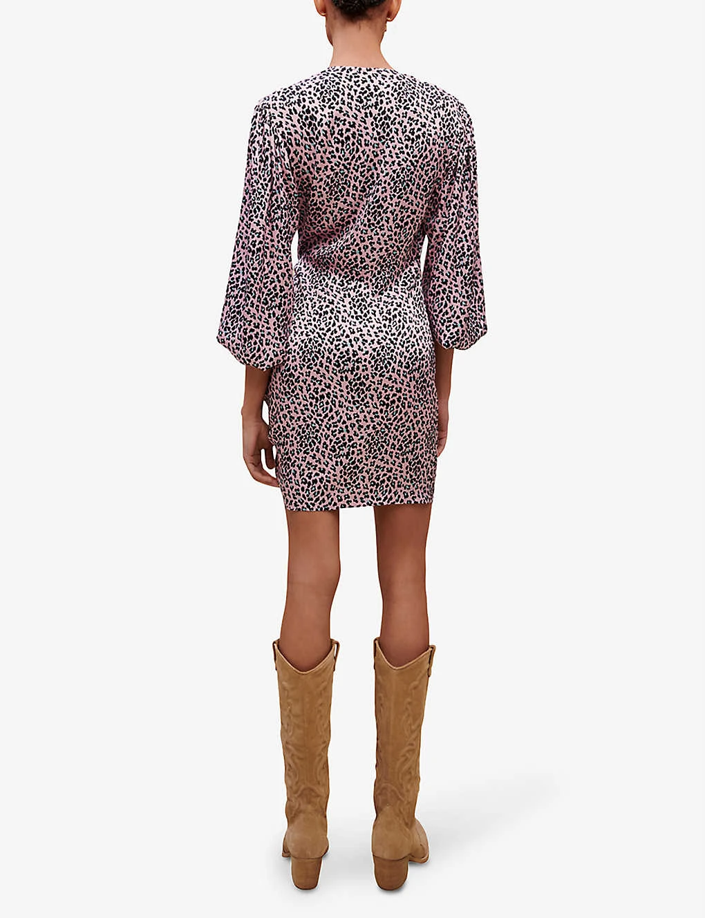 Maje Revetu Leopard-print Stretch-woven Mini Dress 6 Maje Revetu Leopard-print Stretch-woven Mini Dress - Image 4