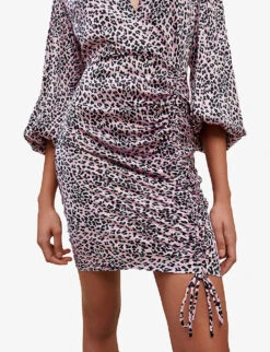 Maje Revetu Leopard-print Stretch-woven Mini Dress 11 Maje Revetu Leopard-print Stretch-woven Mini Dress -Ted Baker Store R04101855 ROSES ALT04