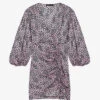 Maje Revetu Leopard-print Stretch-woven Mini Dress -Ted Baker Store R04101855 ROSES M