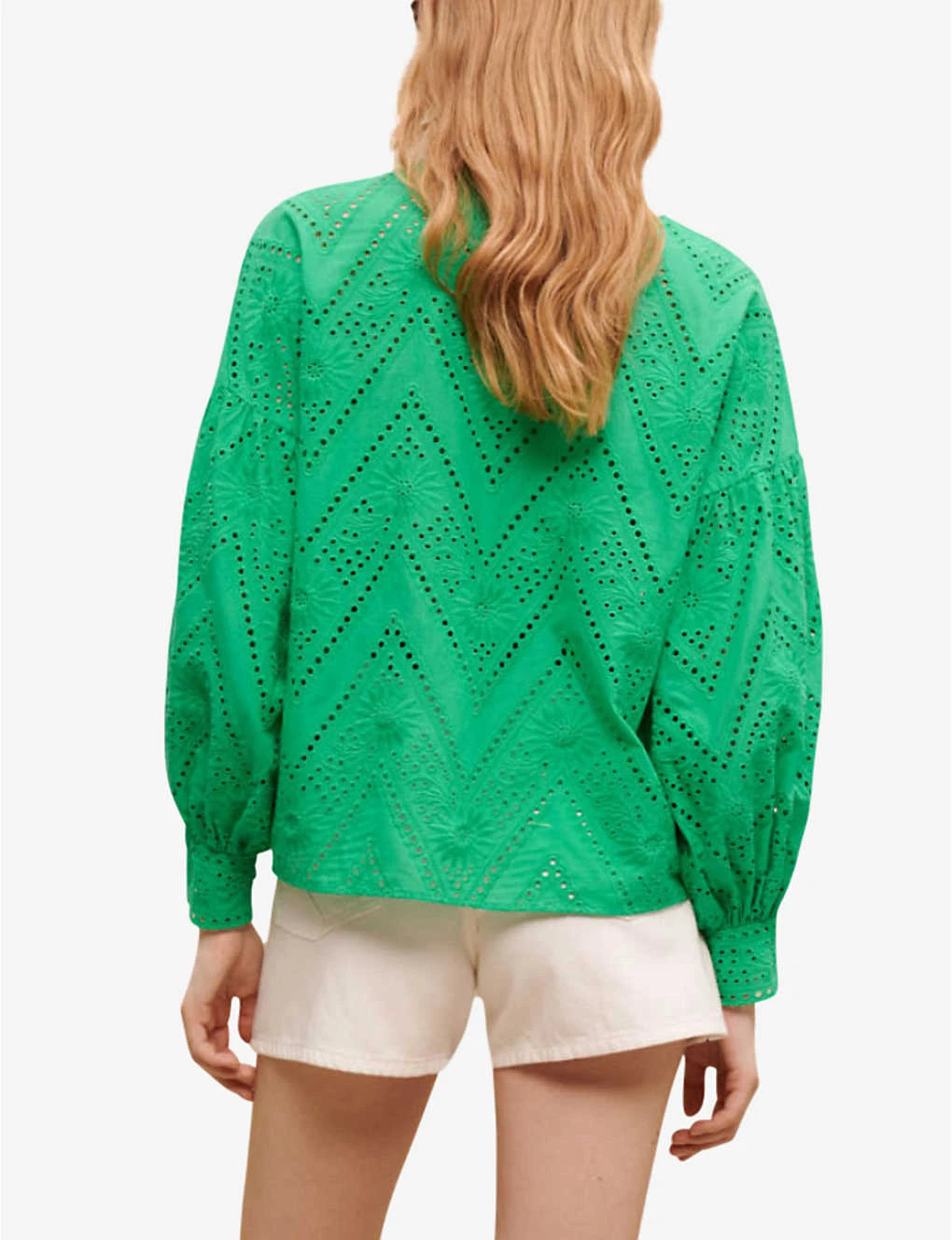 Maje Crochet-pattern Cotton Shirt 6 Maje Crochet-pattern Cotton Shirt - Image 4