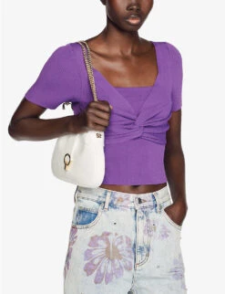 Sandro Knot-detail Layered Knitted Top -Ted Baker Store R04102527 VIOLETS ALT02