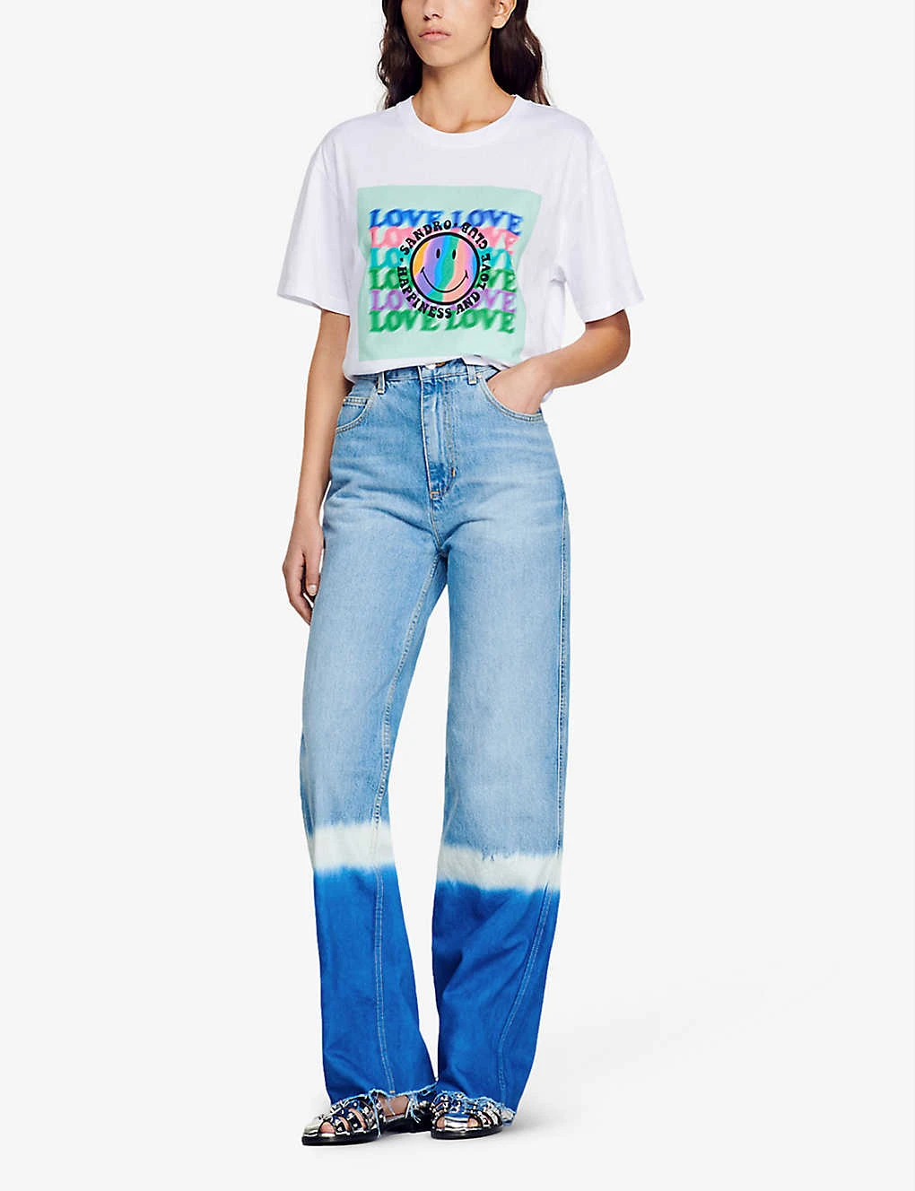 Sandro X Smiley® Graphic-print Cotton T-Shirt 4 Sandro X Smiley® Graphic-print Cotton T-Shirt - Image 2