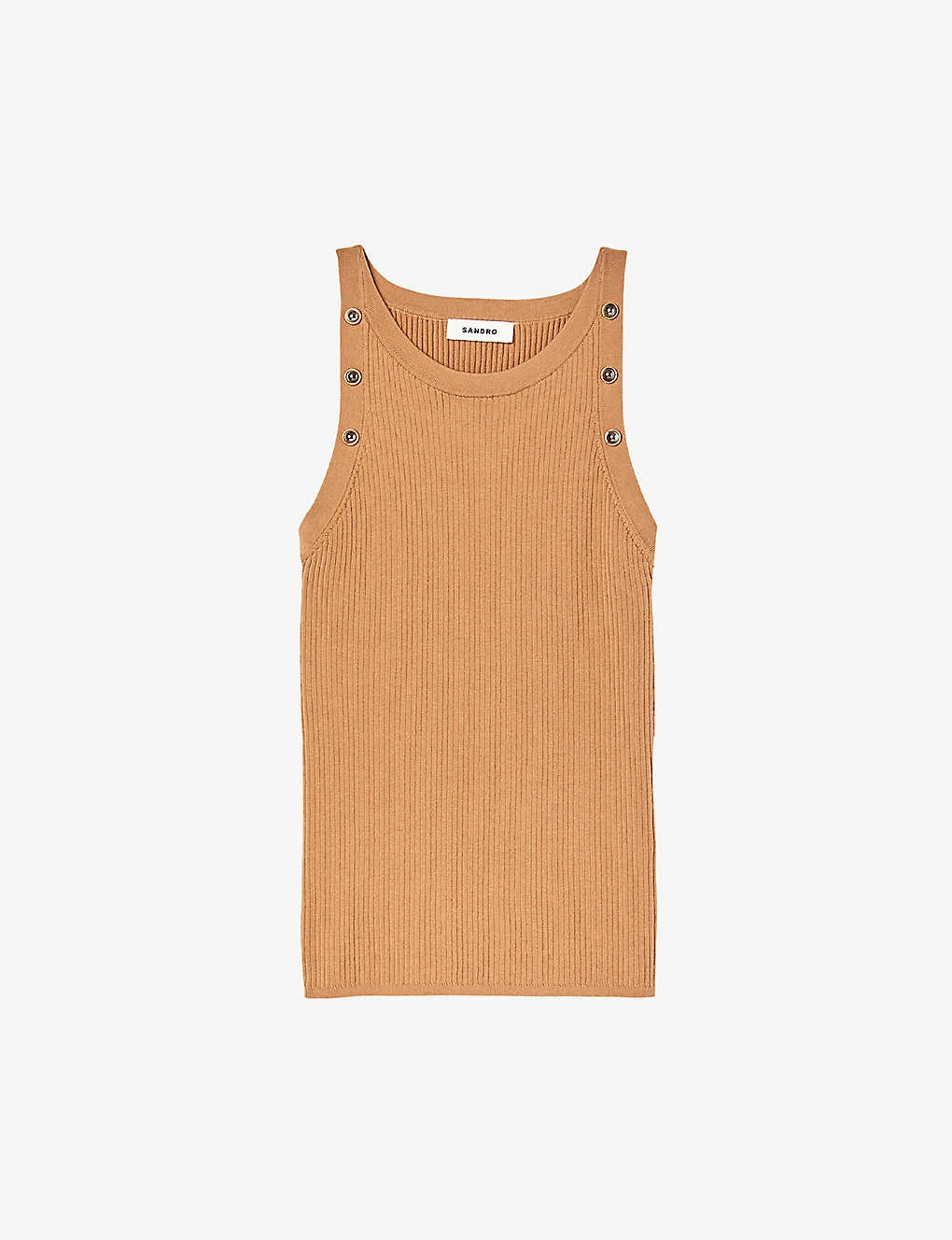 Sandro Brison Ribbed Woven Vest Top 3 Sandro Brison Ribbed Woven Vest Top