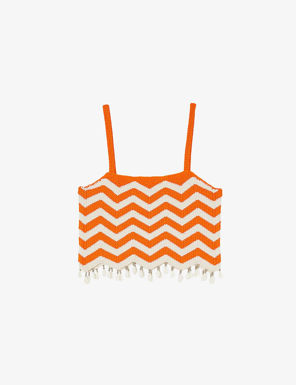 Sandro Cassandre Cropped Embellished Bread-trim Woven Top 3 Sandro Cassandre Cropped Embellished Bread-trim Woven Top