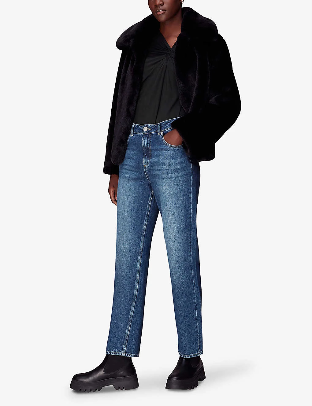 Whistles Twist-front Slim-fit Stretch-woven Top 4 Whistles Twist-front Slim-fit Stretch-woven Top - Image 2