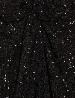 CLAUDIE PIERLOT High-rise Draped Sequin-embellished Skirt 13 CLAUDIE PIERLOT High-rise Draped Sequin-embellished Skirt -Ted Baker Store R04103268 NOIRGRIS ALT05