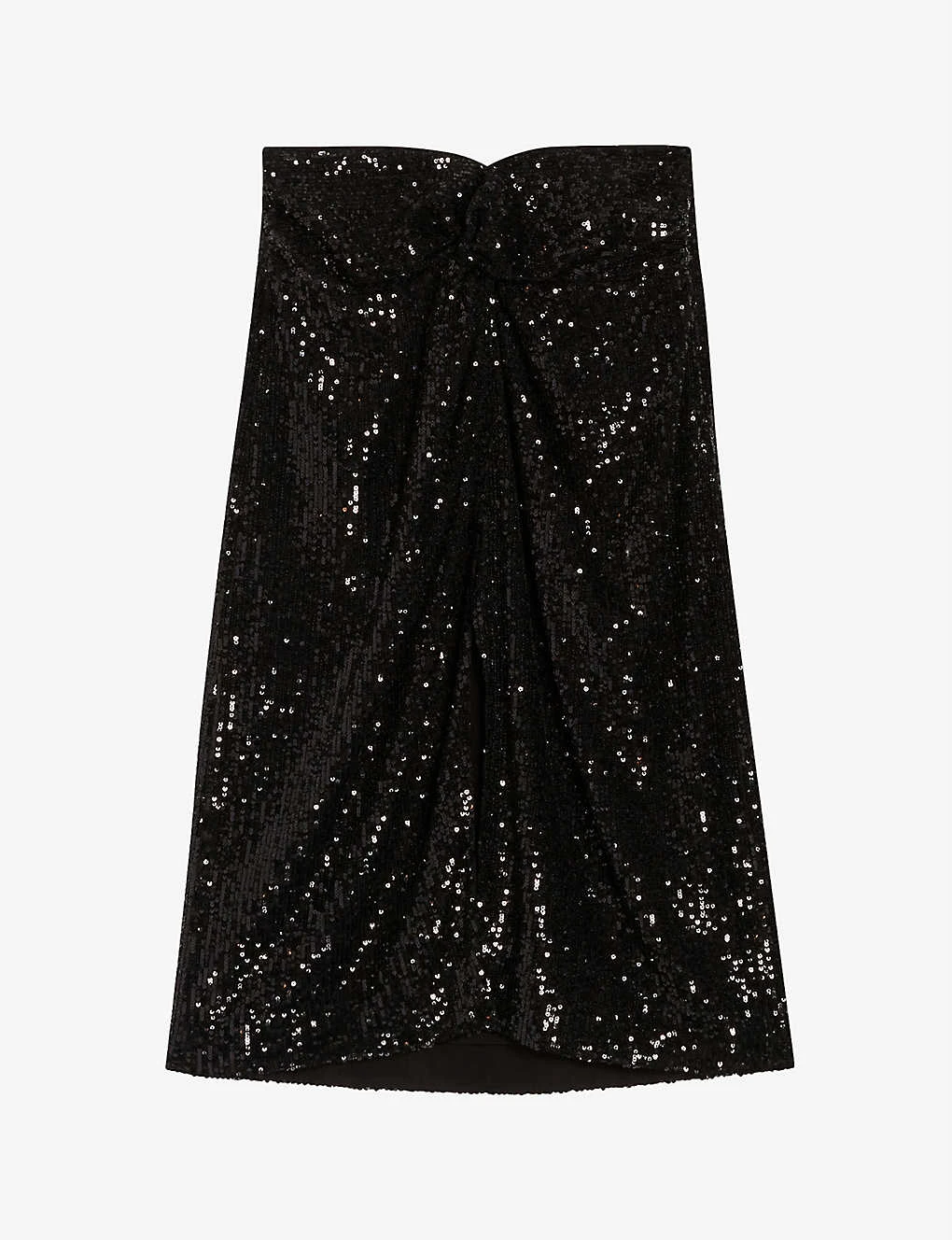 CLAUDIE PIERLOT High-rise Draped Sequin-embellished Skirt 3 CLAUDIE PIERLOT High-rise Draped Sequin-embellished Skirt