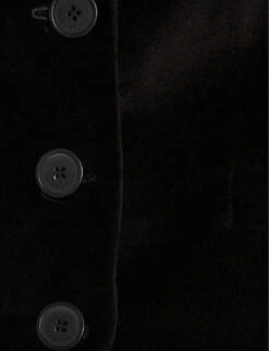 CLAUDIE PIERLOT Scoop-neck Velvet Waistcoat -Ted Baker Store R04103269 NOIRGRIS ALT05