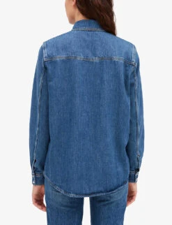 CLAUDIE PIERLOT Shoulder-patch Denim Shirt -Ted Baker Store R04103352 BLEUS ALT03