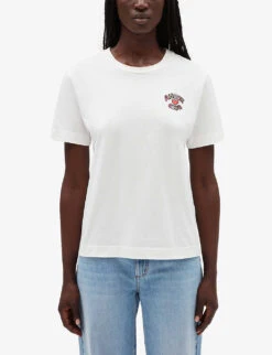 CLAUDIE PIERLOT Amour Club Cotton-jersey T-shirt -Ted Baker Store R04103369 NATURELS ALT02