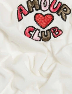 CLAUDIE PIERLOT Amour Club Cotton-jersey T-shirt -Ted Baker Store R04103369 NATURELS ALT04