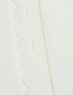 CLAUDIE PIERLOT Tupal Scalloped Trim Cotton-blend T Shirt -Ted Baker Store R04103378 NATURELS ALT04