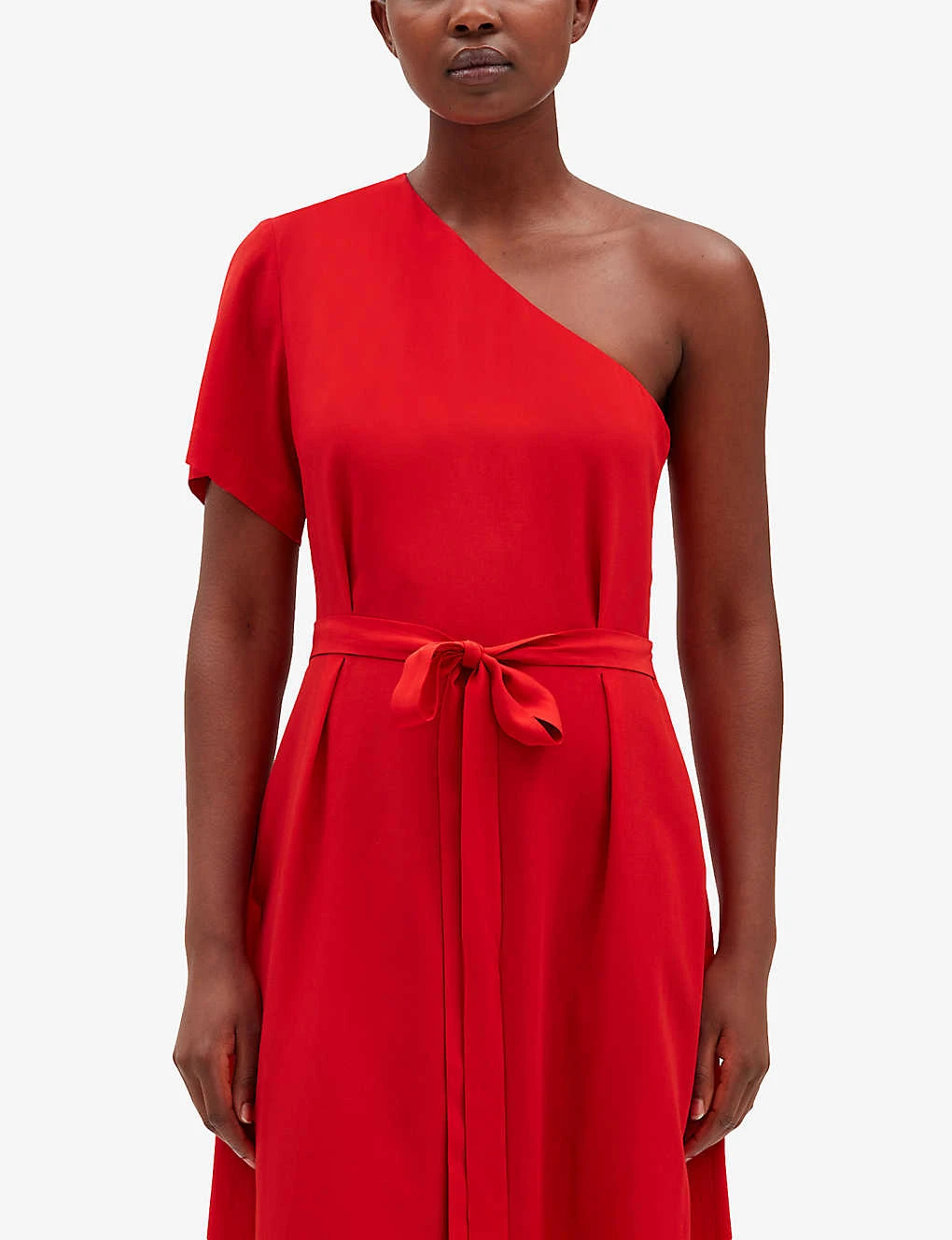 CLAUDIE PIERLOT Ruliana Asymmetric-neckline Cut-out Woven Midi Dress 5 CLAUDIE PIERLOT Ruliana Asymmetric-neckline Cut-out Woven Midi Dress - Image 3