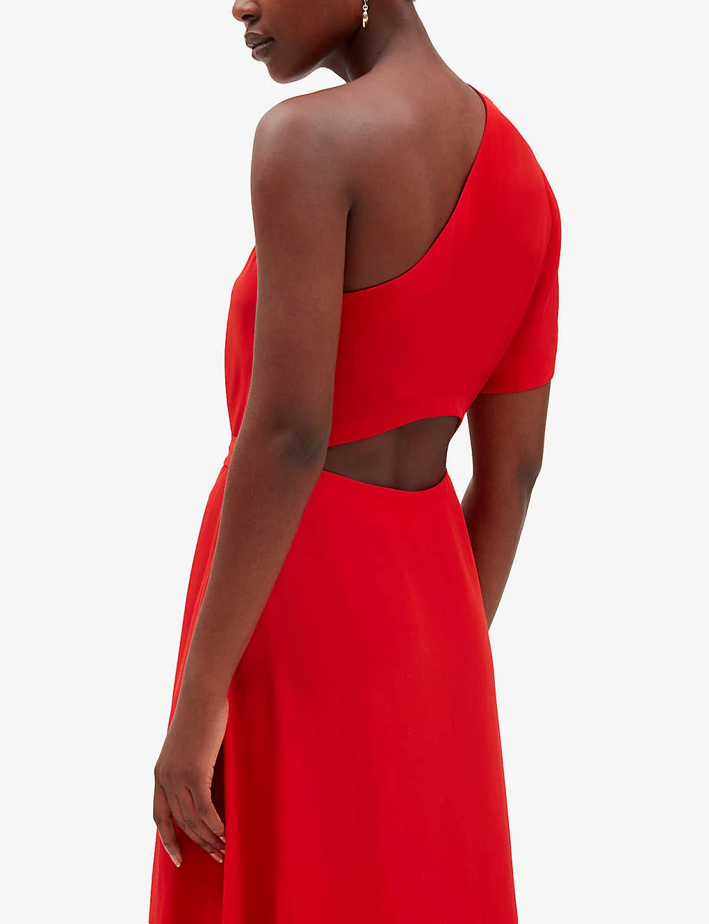 CLAUDIE PIERLOT Ruliana Asymmetric-neckline Cut-out Woven Midi Dress 7 CLAUDIE PIERLOT Ruliana Asymmetric-neckline Cut-out Woven Midi Dress - Image 5