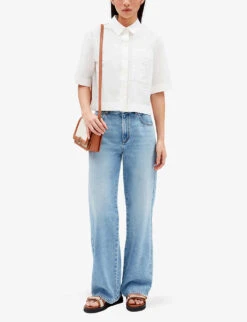 CLAUDIE PIERLOT Initial-embroidered Woven Shirt -Ted Baker Store R04103441 NATURELS ALT01