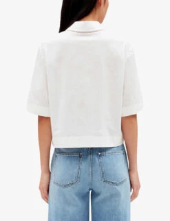 CLAUDIE PIERLOT Initial-embroidered Woven Shirt -Ted Baker Store R04103441 NATURELS ALT03